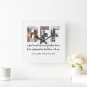 Moderne beste vrienden voor ooit BFF 3 Foto Collag Vierkante Klok (Huis)