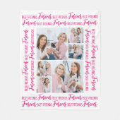 Moderne BESTE VRIENDEN VOREVER Aangepast 6 Foto Fleece Deken (Voorkant)