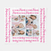 Moderne BESTE VRIENDEN VOREVER Aangepast 6 Foto Fleece Deken (Voorkant (Horizontaal))