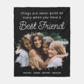 Moderne beste vriendenknoppen voor BFF-foto's Fleece Deken (Voorkant)