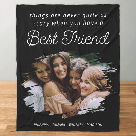 Moderne beste vriendenknoppen voor BFF-foto's Fleece Deken