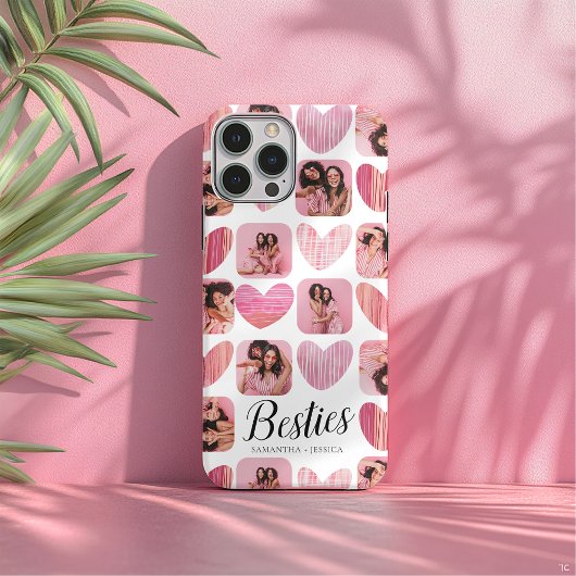 Moderne Beste Vriendin 6 Foto & Hart Collage Case-Mate iPhone Case