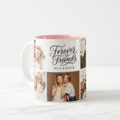 Moderne Beste Vriendin BFF Script foto Tweekleurige Koffiemok (Voorkant links)