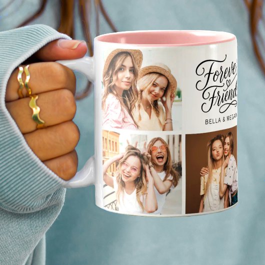 Moderne Beste Vriendin BFF Script foto Tweekleurige Koffiemok