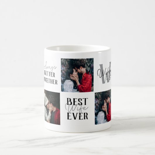 Moderne Beste Vrouw Ooit 5 Fotocollage Koffiemok (Center)