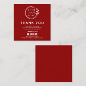 Moderne bestelling Hartelijk dank voor aangepaste  Vierkante Visitekaartje (Voorkant / Achterkant)