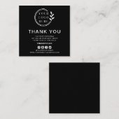 Moderne bestelling Hartelijk dank voor aangepaste  Vierkante Visitekaartje (Voorkant / Achterkant)