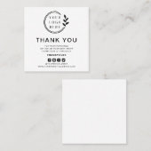 Moderne bestelling Hartelijk dank voor aangepaste  Vierkante Visitekaartje (Voorkant / Achterkant)