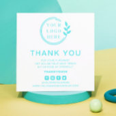 Moderne bestelling Hartelijk dank voor aangepaste  Vierkante Visitekaartje