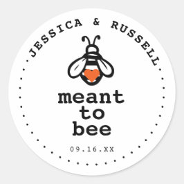 Moderne Bestemd Om Te Trouwen Bruiloft Ronde Sticker