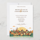 Moderne bestemming Bruiloft Mexico Beach Kaart (Voorkant)