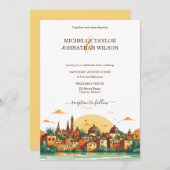 Moderne bestemming Bruiloft Mexico Beach Kaart (Voorkant / Achterkant)