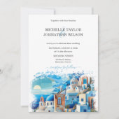 Moderne bestemming Bruiloft Santorini Griekenland Kaart (Voorkant)