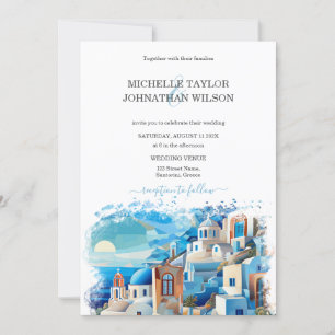 Moderne bestemming Bruiloft Santorini Griekenland Kaart