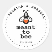 Moderne Bestemming Huwelijk Ronde Sticker (Voorkant)