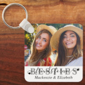 Moderne BESTEMMINGSvrienden Foto voor eeuwig Chic Sleutelhanger (Voorkant)