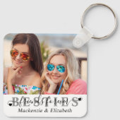 Moderne BESTEMMINGSvrienden Foto voor eeuwig Chic Sleutelhanger (Achterkant)