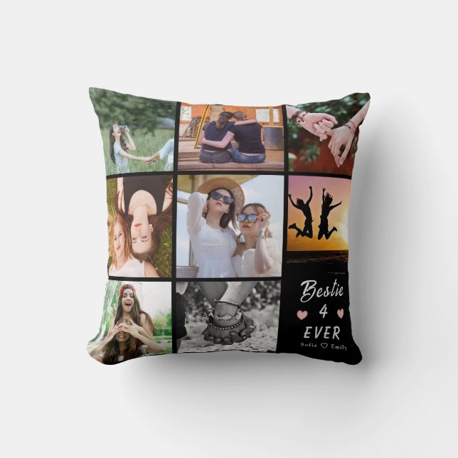 Moderne Bestie 4-Ever | Aangepaste 8-foto collage Kussen (Voorkant)