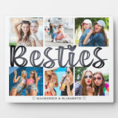 Moderne BESTIES 6 Foto Collage Aangepaste tekst 8x Fotoplaat (Voorkant)