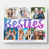 Moderne BESTIES 6 Foto Collage Pink Paars 8x10 Fotoplaat (Voorkant)