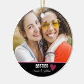 Moderne Besties Beste Vriend Foto Keramisch Ornament (Links)