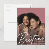 Moderne Besties Foto Gift Briefkaart (Voorkant / Achterkant)