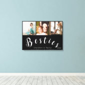 Moderne Besties Fotocollage – Aangepaste Canvas Pr Afdruk (Insitu (Houten vloer))