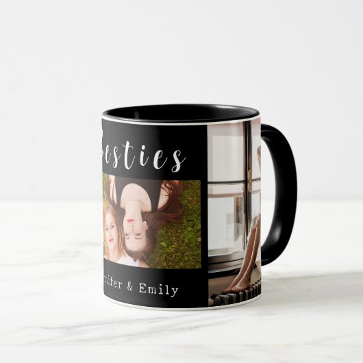 Moderne Besties Fotocollage Mok (Voorkant rechts)