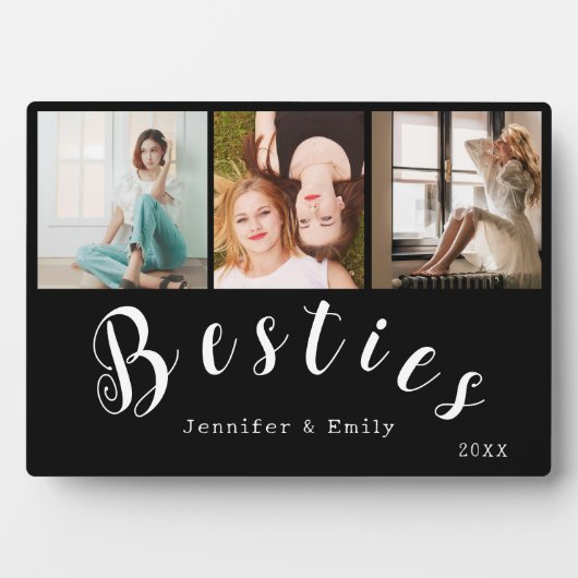Moderne Besties Fotocollage Plaque Fotoplaat (voorkant)