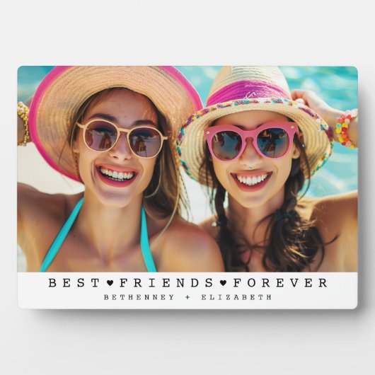 Moderne Besties Vriendschap Hartfoto Fotoplaat (voorkant)
