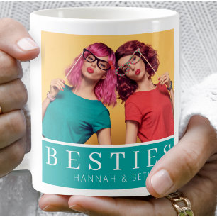 Moderne Besties Vriendschap Keepsake Foto Koffiemok