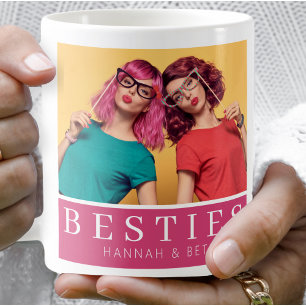 Moderne Besties Vriendschap Keepsake Foto Koffiemok