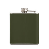 Moderne Bestman Beste Man Groomsman Army Green Heupfles (Achterkant)