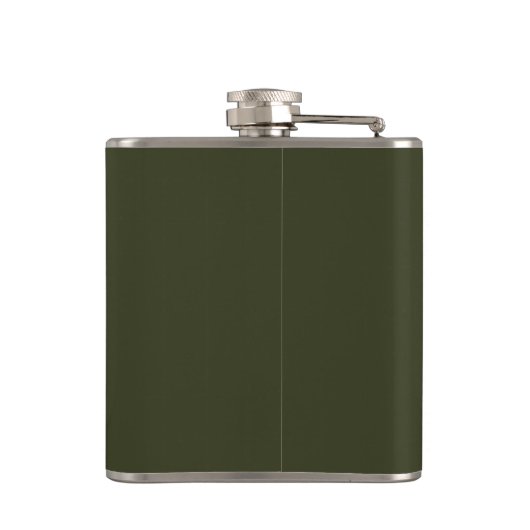 Moderne Bestman Beste Man Groomsman Army Green Heupfles (Achterkant)