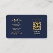 Moderne bestuurder Auto Elegante Marine Auto Visitekaartje (Achterkant)