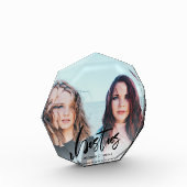 Moderne beties zwarte kalligrafie fotoblokken (Links)