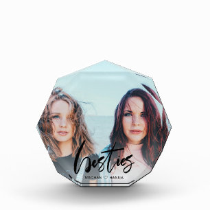 Moderne beties zwarte kalligrafie fotoblokken