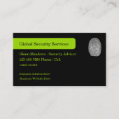 Moderne beveiligingsservices — vingerafdrukthema visitekaartje (Voorkant)