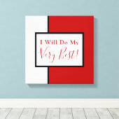 Moderne bevestiging offerte kleur blok rood zwart canvas afdruk (Insitu (Houten vloer))