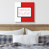 Moderne bevestiging offerte kleur blok rood zwart canvas afdruk (Insitu (Slaapkamer))