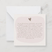 Moderne bevestigingskaart notitiekaartje (Achterkant)