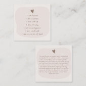 Moderne bevestigingskaart notitiekaartje (Voorkant / Achterkant)