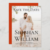 Moderne Bewaar De Datum Gepersonaliseerde Foto Kaart (Voorkant / Achterkant)