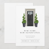 Moderne bewegende aankondiging met zwarte voordeur (Voorkant / Achterkant)