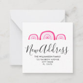 Moderne bewegende aankondiging roze regenboog (Voorkant)