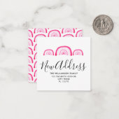 Moderne bewegende aankondiging roze regenboog (Voorkant / Achterkant in situ)