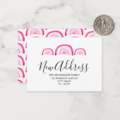 Moderne bewegende aankondiging roze regenboog (Voorkant / Achterkant in situ)