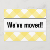 Moderne bewegende briefkaarten met geel effen ontw (Voorkant)