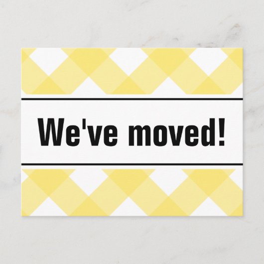 Moderne bewegende briefkaarten met geel effen ontw (Voorkant)