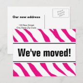 Moderne bewegende briefkaarten met roze zebrastrep (Voorkant / Achterkant)